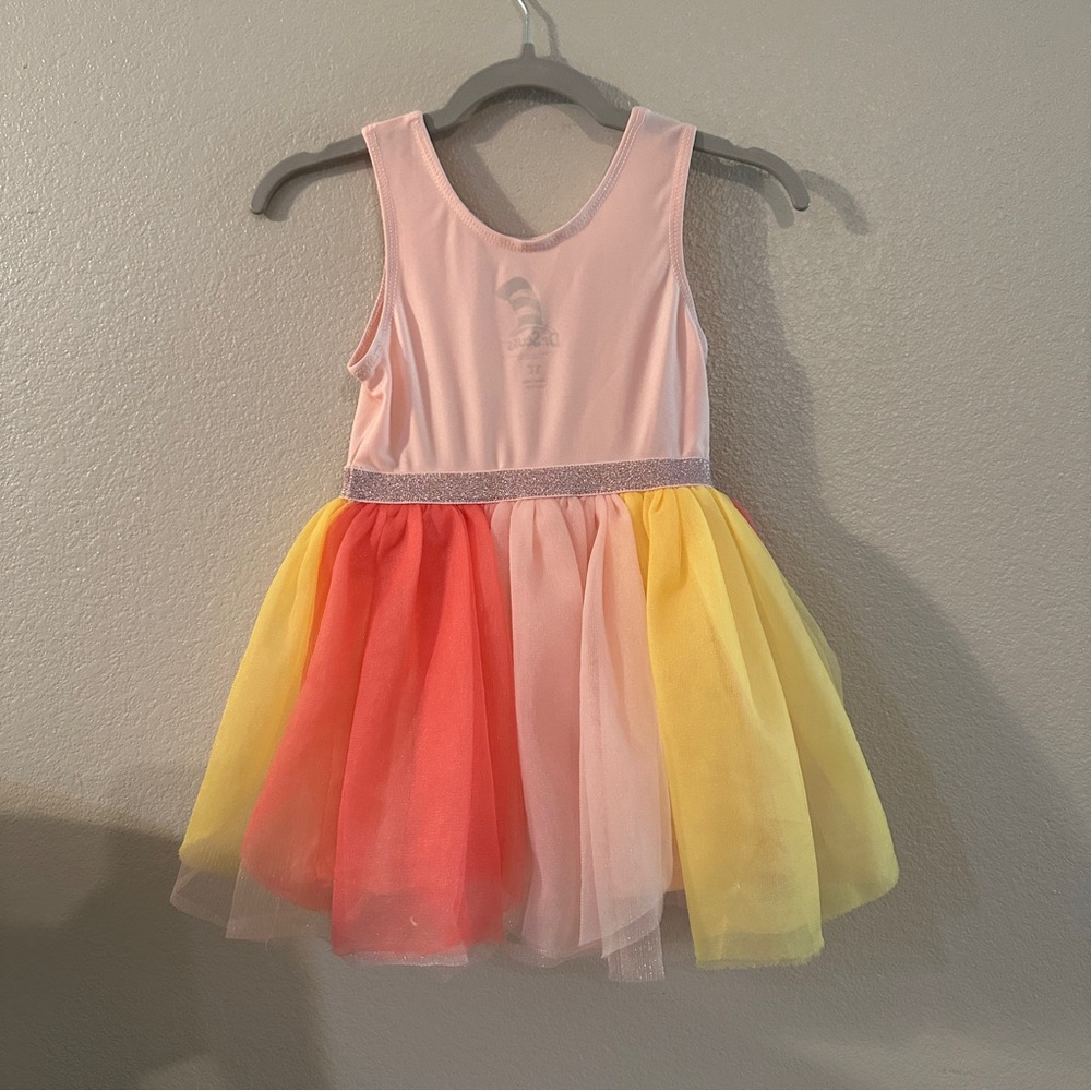 Dr. Seuss Cat in the Hat Kids Costume Dress - Red, Pink, Yellow - Picture 2 of 7